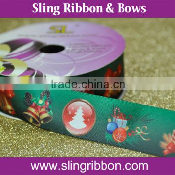 Christmas Decoration Printed Satin Ribbons