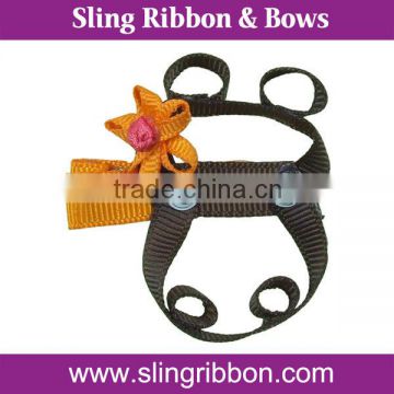 Wholesale Cow Animal Ribbon Sculpture Kids Hair Clip