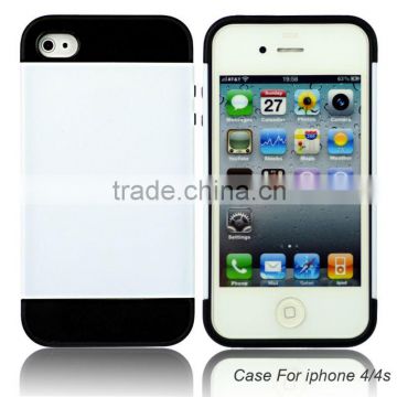 Cheap high quality two piece phone protective case for iphone 4