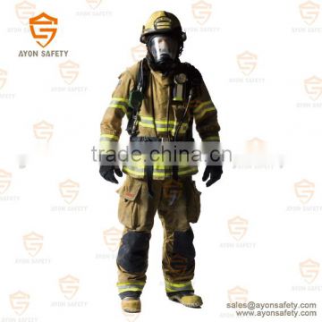PBI yellow Water proof fireman clothing with multy-layers structure Aramid material EN 469 standard-Ayonsafety