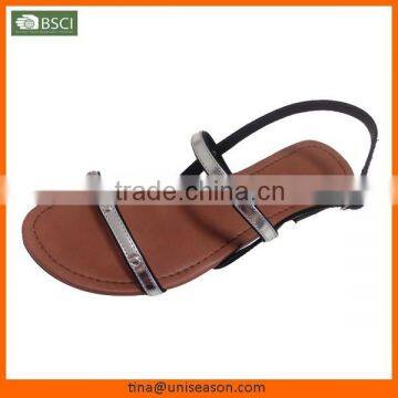 Popular summer flat woman sandal 2015