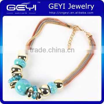 New arrival jewelry germanium magnetic necklace cross necklace multi chain ceramic beaded choker