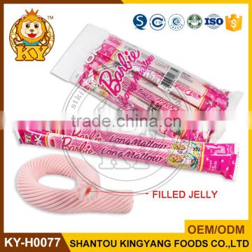 High Quality Barbie Jelly filling Long Marshmallow