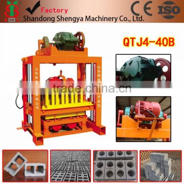 QTJ4-40 cement hollow block making machine price, interlocking brick machine