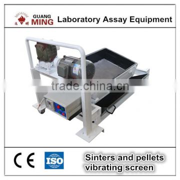 Second vibrating screen after tumbler for sinters and pellets, laboratory vibrating screen