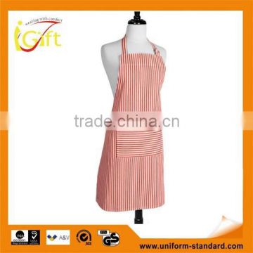 Wholesale Solid color cotton cheap chefs striped apron