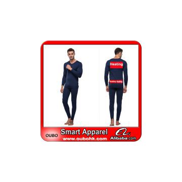 Mens Thermal Underwear with high-tech electric heating system battery heated clothing warm OUBOHK