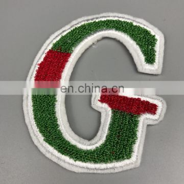 letters university embroidered patch with adhesive back chenille patches