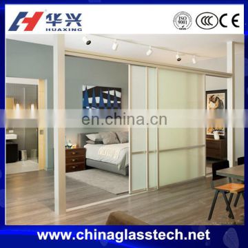 CE standard building grade size customized office partition glass wall
