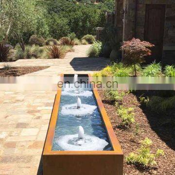 Corten Steel Pool Fountains and Waterfall For Garden