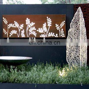 Decorative 3d laser cut exterior corten wall panels