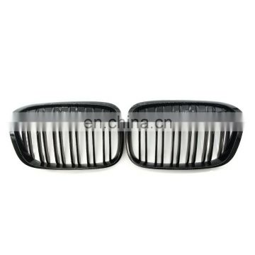 2 Slats Gloss Black front kidney mesh grill For BMW X1 F48 2016 - IN