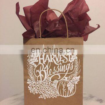 Extra large imprinted christmas paper bag