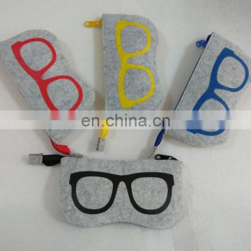 Hot selling felt microfiber sunglasses storage organizer eyeglasses pouch for reading