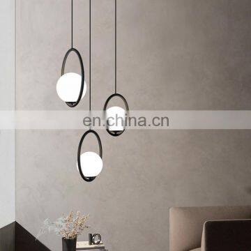 Transparent glass chandelier E27 lamp with metal+glass for home decorating