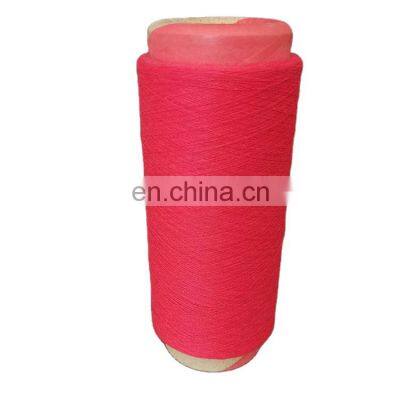 2021 Factory direct sale OE 21s red recyecled yarn for knitting 70%polyester 30%cotton