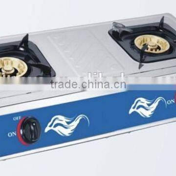 double burner stainless steel table gas stove