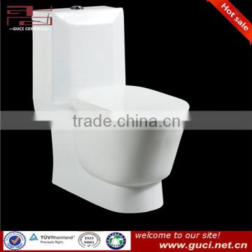 One-piece ceramic washdown toilet