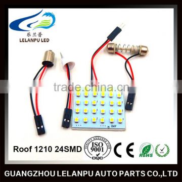 factory price auto parts interior lamp bulb roof light 1210 24smd car led dome light