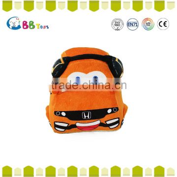 Carrefour Certified stuffed Hot sell 2015 newproducts plush toys/cute and mini orange car