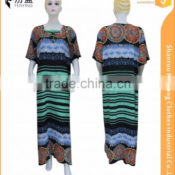 100%rayaon muslim abaya 2016 traditional print dress