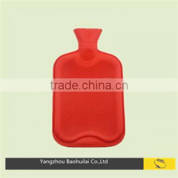 BS red natural rubber hot water bottle 1500ml
