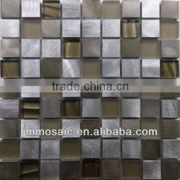 30x30x8mm Aluminum And Glass Mosaic Tile