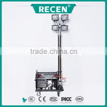 automatic rod 4*500w iodine tungsten lamp portable generator light towers