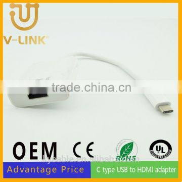 High speed usb 3.1 type-c usb data cable c-type usb to vga converter for computer Printer Camera Card Reader