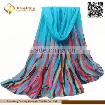 Professional Polyester Viole Sheer Scarf Chiffon Scarves