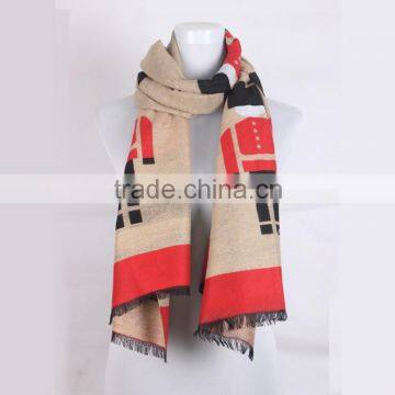 Promotional Popular Elements 2015 New Arrival Fashion and Warmly Colorful Pashmina Scarf wholesale with Good Quality