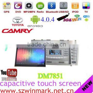 high quality dvd car player for Toyota camry built in GPS TV Radio RDS TMC BT 3G/WIFI etc DM7851C