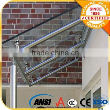 clear tempered laminated glass canopy with CE, EN12150, ANSI Z97.1