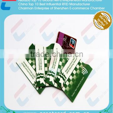 Customized RFID Blocking Passport Sleeve / RFID Blocking credit card Sleeve