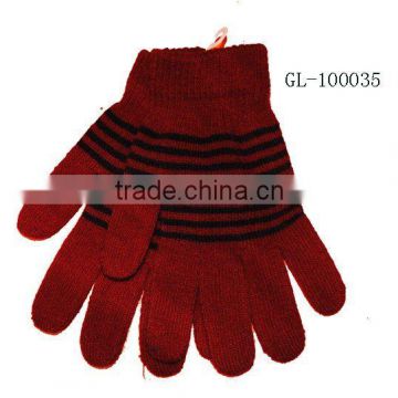 Low price China winter knitted gloves, cheap acrylic gloves