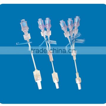 IV infusion Extension line with needle free valve, connecting tubing with needle free connector