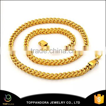 Wholesale Stainless Steel Jewelry 18k Gold Plated Figaro Necklace, cuban Link Chain