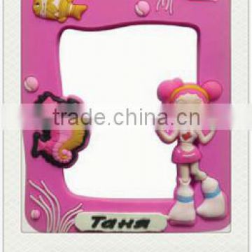 Customized 3d photo frame Embossed soft PVC photo frame