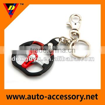 Custom logo Zinc Alloy decorative car wheel keychain