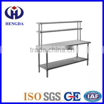 Different Size Stainless Steel Work Table With Top Shelf
