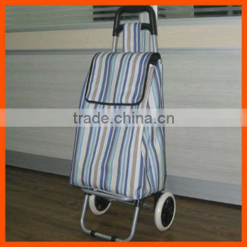 Shopping cart with stripe pattern