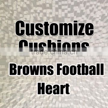 Browns Football Heart 45*45cm Cushion Sofa Decoration 45*45cm 1 PCS/Lot