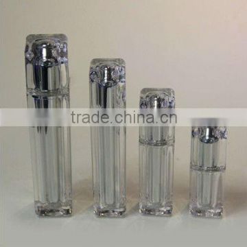 silver 50ml cosmetic bottle, cosmetic lotion pump bottle