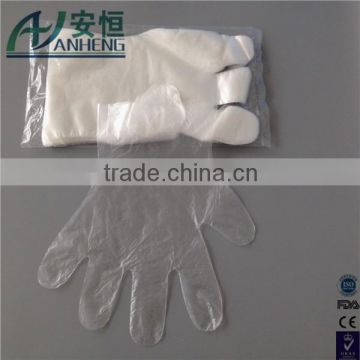 Disposable HDPE glove 5 fingers PE gloves with cheap price