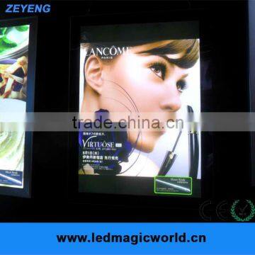 High Quality Aluminum Slim LED metal sign frame with rider