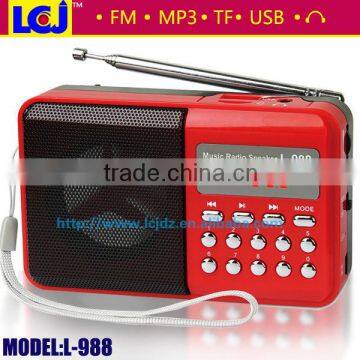 L-988 portable DC 5V mini speaker with usb input