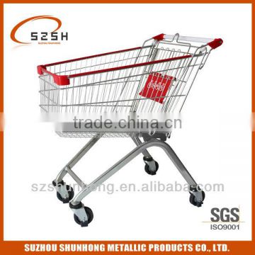 European style wire supermarket shopping trolley&shoping cart