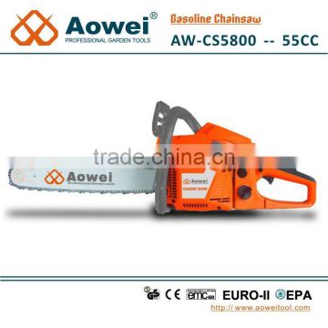 55cc chainsaw, CS5800 Chain Saw, CE/EMC approved, Petrol saw