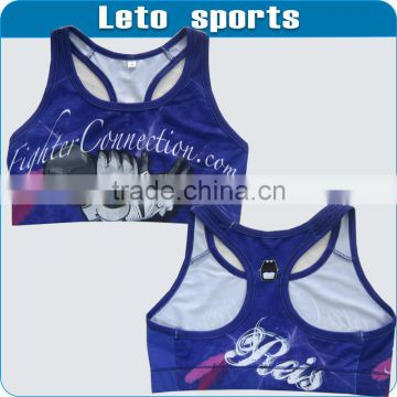Women's Workout Tops with Bra sublimation running singlet