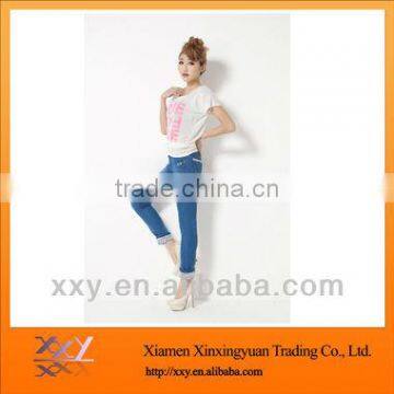 Fashion Blue Korean Style Jeans Wholesale in 2012